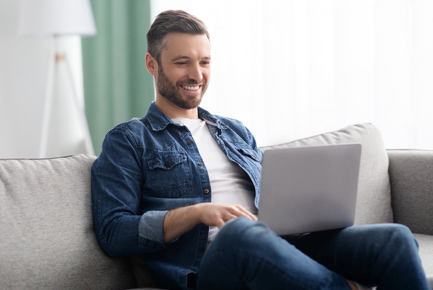 man on laptop