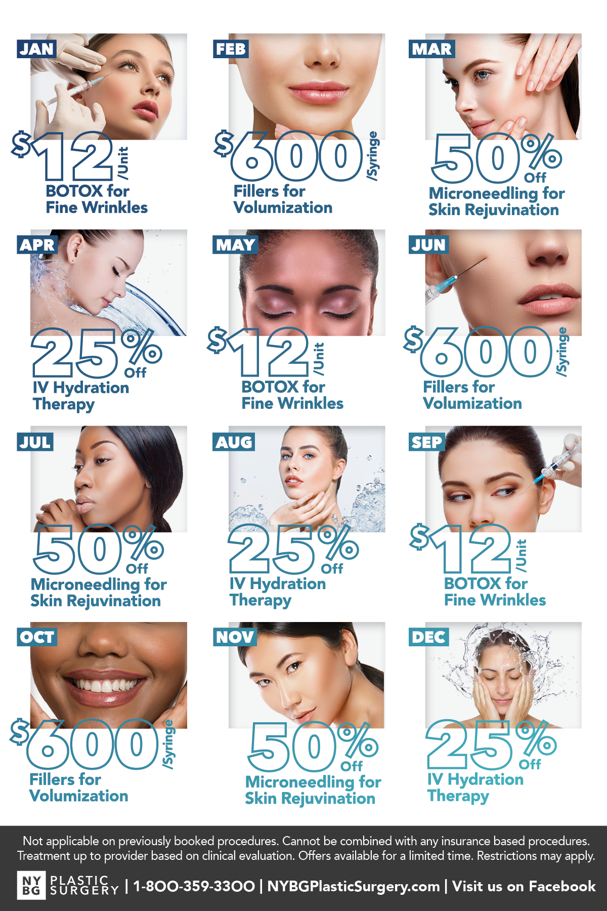 list of 2025 monthly specials