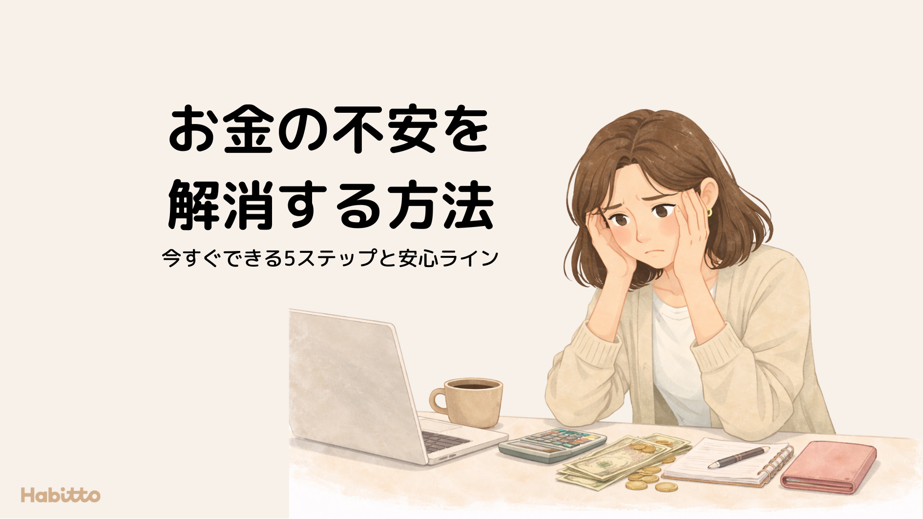 お金の不安を解消する方法｜今すぐできる5ステップと安心ライン