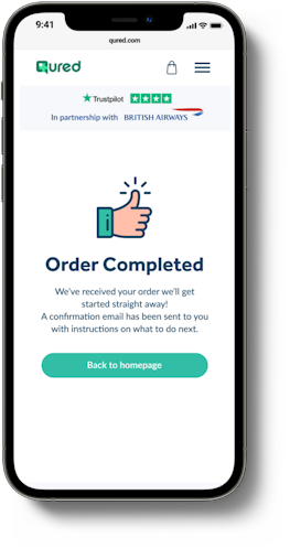 Qured Order Completed Screen