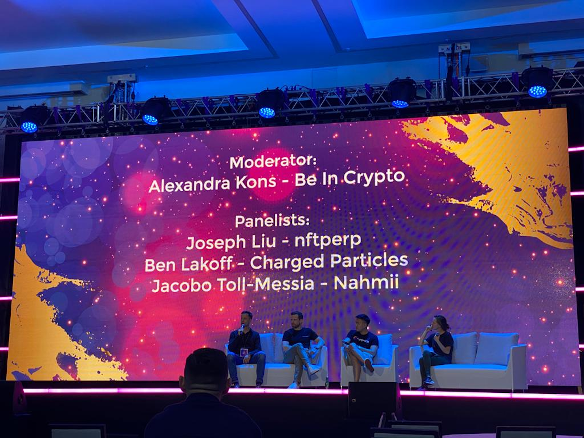 Jacobo Toll-Messia Panelists including Jacobo Toll-Messia, Ben Lakoff & Josephy Liu discussing NFTs and DeFi (decentralised finance).