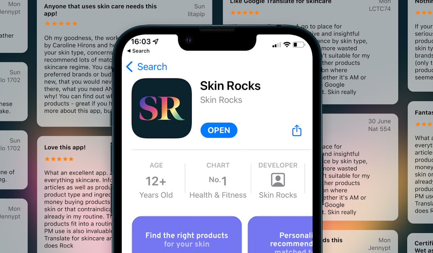 image of app with reviews