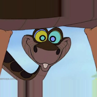 a picture of Kaa the snake from jungle book with hypnotic eyes