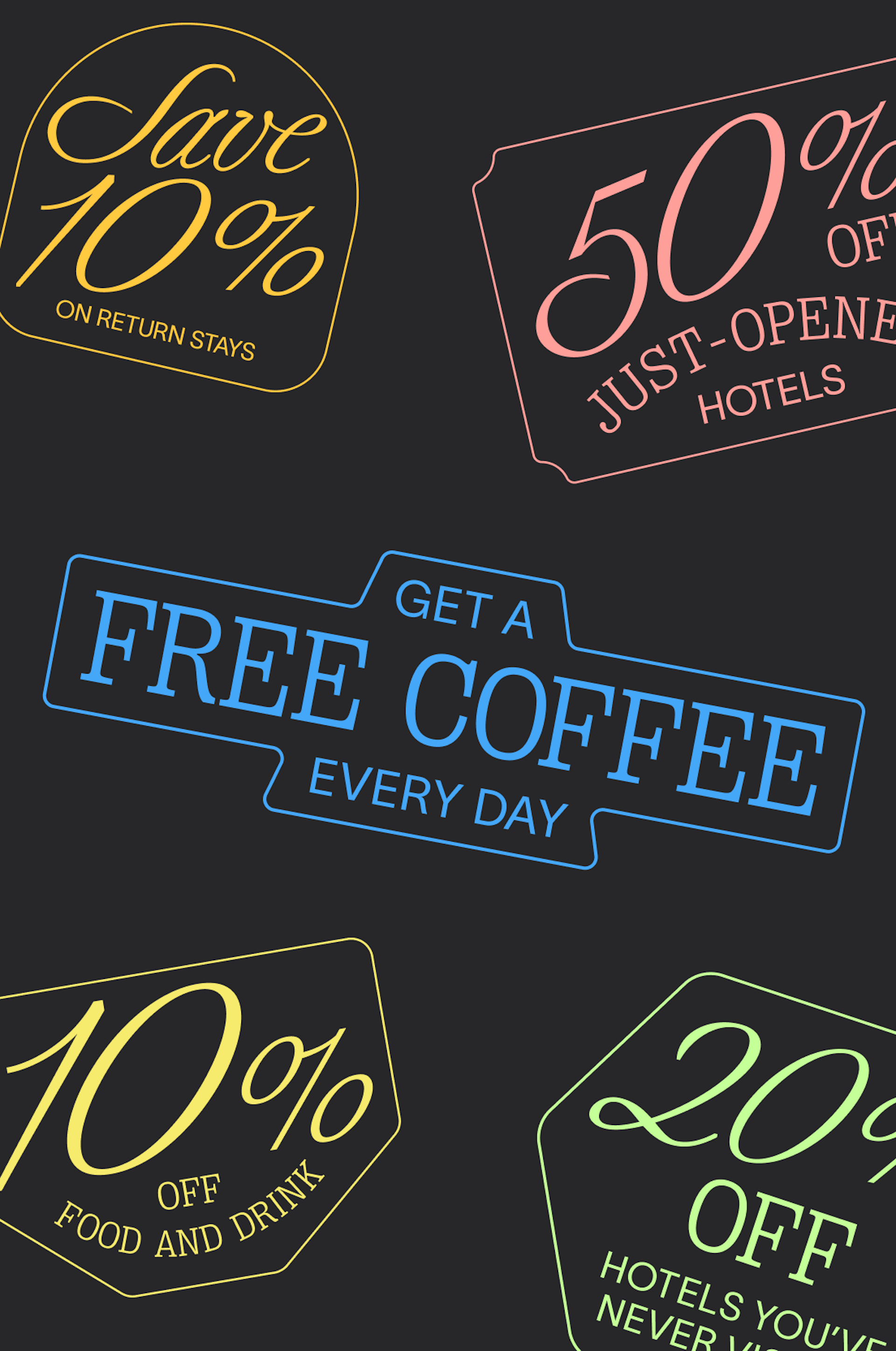 Badges showing dis-loyalty discounts