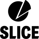 Slice logo, showing the word slice beside a circle with a slice removed from it