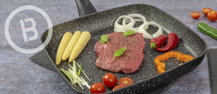 blackmoor 28cm griddle pan non-stick induction perfect for steak meat and veg