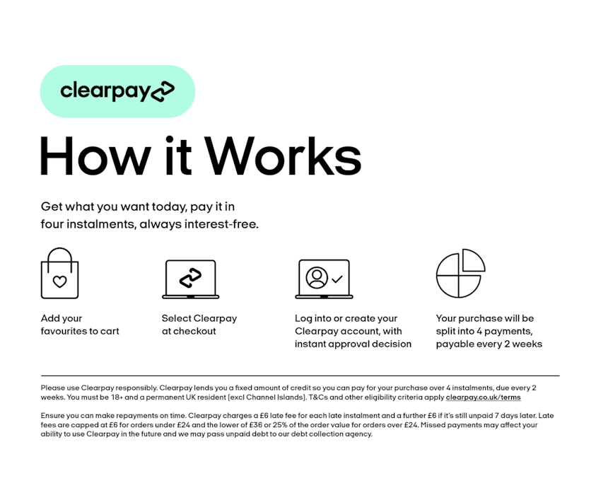 Clearpay is now an accepted form of payment on the Blackmoor website