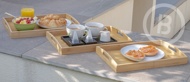 Blackmoor Homewares Set of 3 Wooden Serving Trays