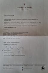 Vogtland cello certificate