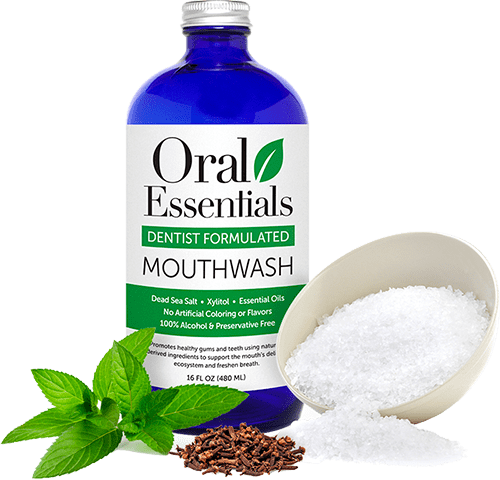 Oral Essentials mouthwash with seasalt and mint