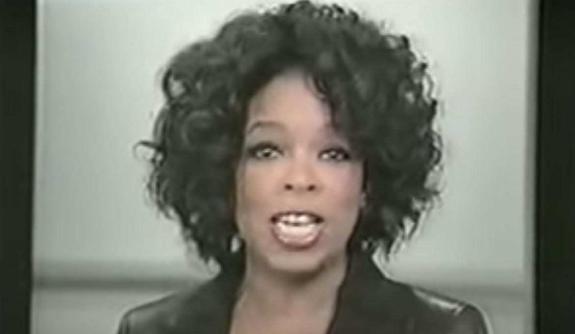 Video still of Oprah talking about teeth whitening with Dr. Maddahi