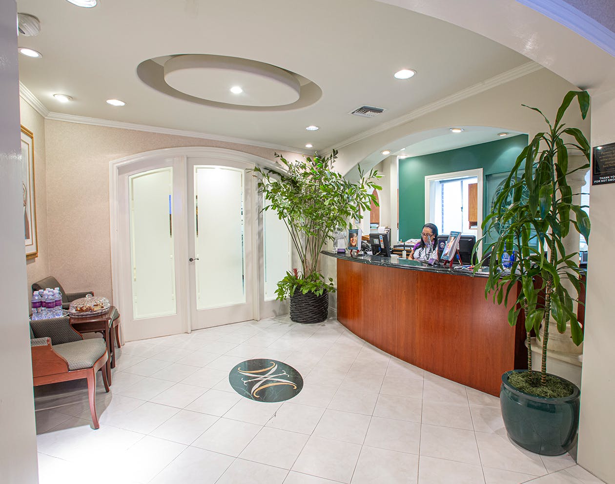 the office lobby of Dr. Maddahi