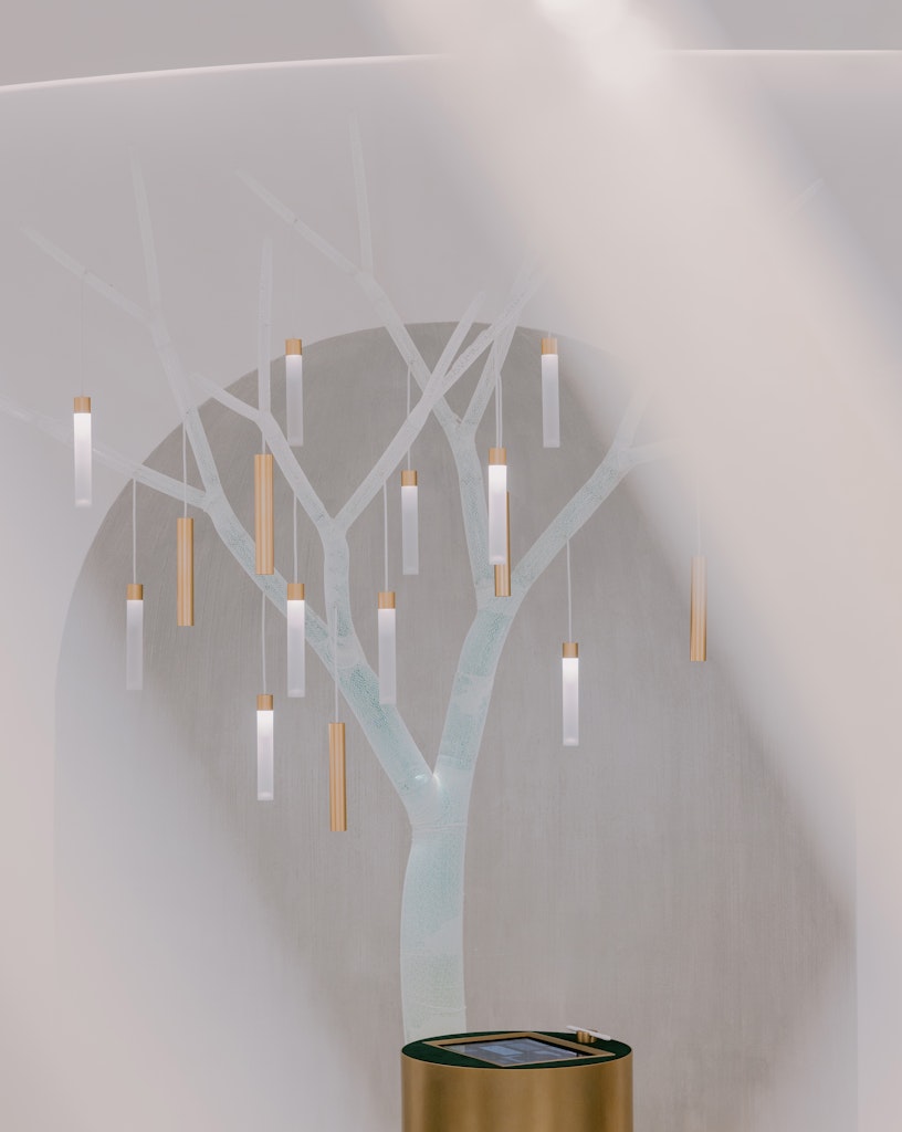 The bridal forest for Boucheron's new flagship store in Tokyo 