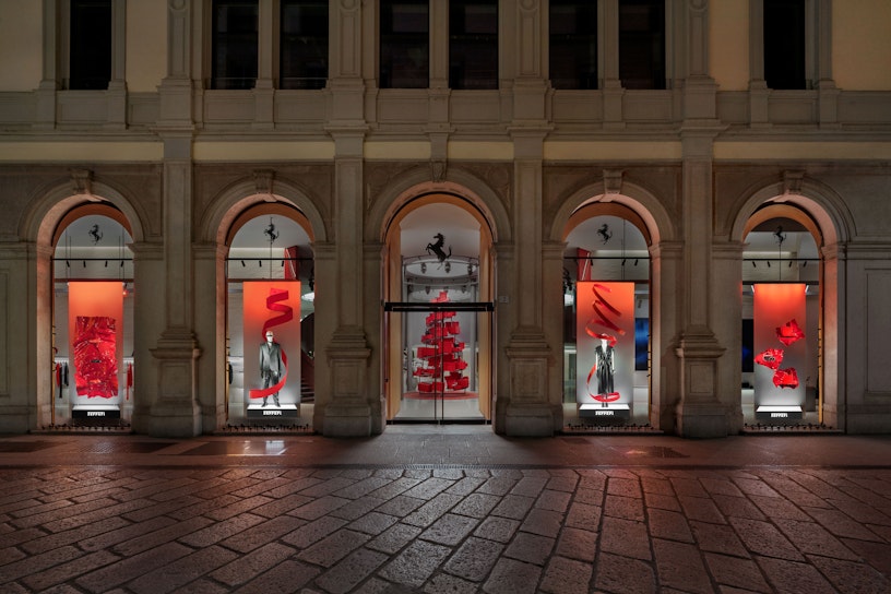 Ferrari Christmas Windows