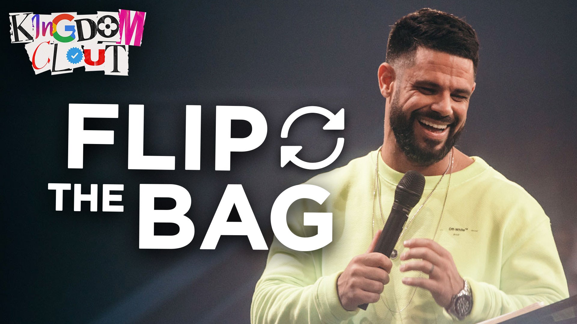 Pastor Steven Furtick preaching "Flip The Bag" at Elevation Church Pastor Steven Furtick preaching "Flip The Bag" at Elevation Church