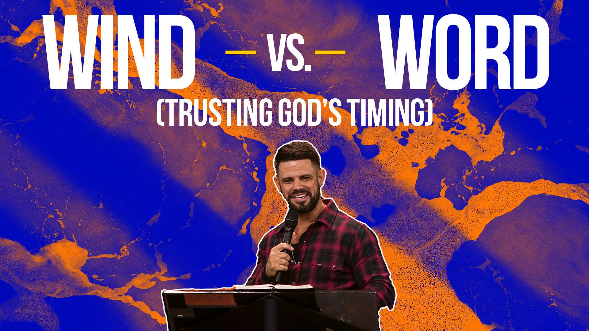 Pastor Steven Furtick preaching "Wind vs. Word (Trusting God’s Timing)" at Elevation Church Pastor Steven Furtick preaching "Wind vs. Word (Trusting God’s Timing)" at Elevation Church
