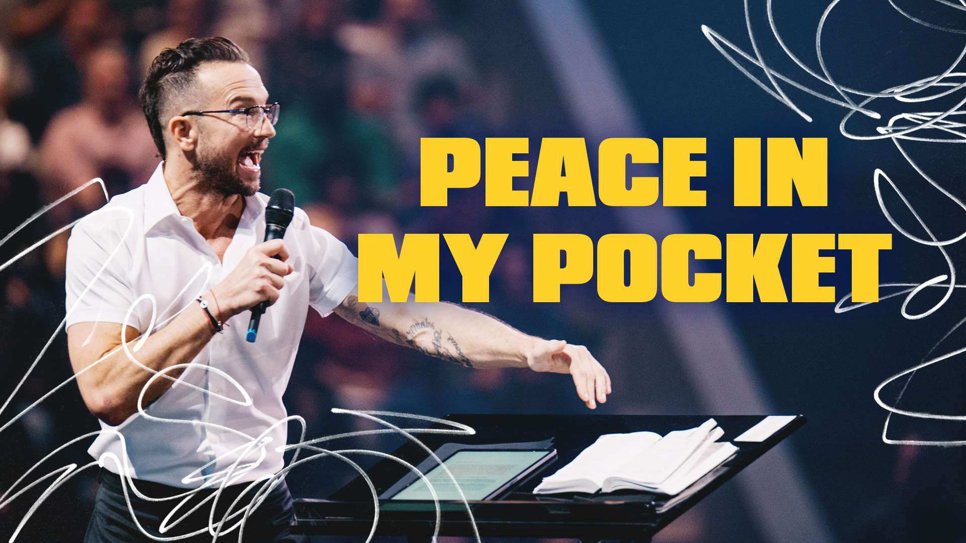 Pastor Carl Lentz preaching "Peace In My Pocket" at Elevation Church