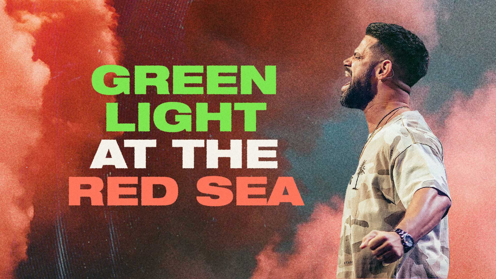 Pastor Steven Furtick preaching "Green Light At The Red Sea" at Elevation Church Pastor Steven Furtick preaching "Green Light At The Red Sea" at Elevation Church