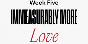 Week Five Immeasurably More Love