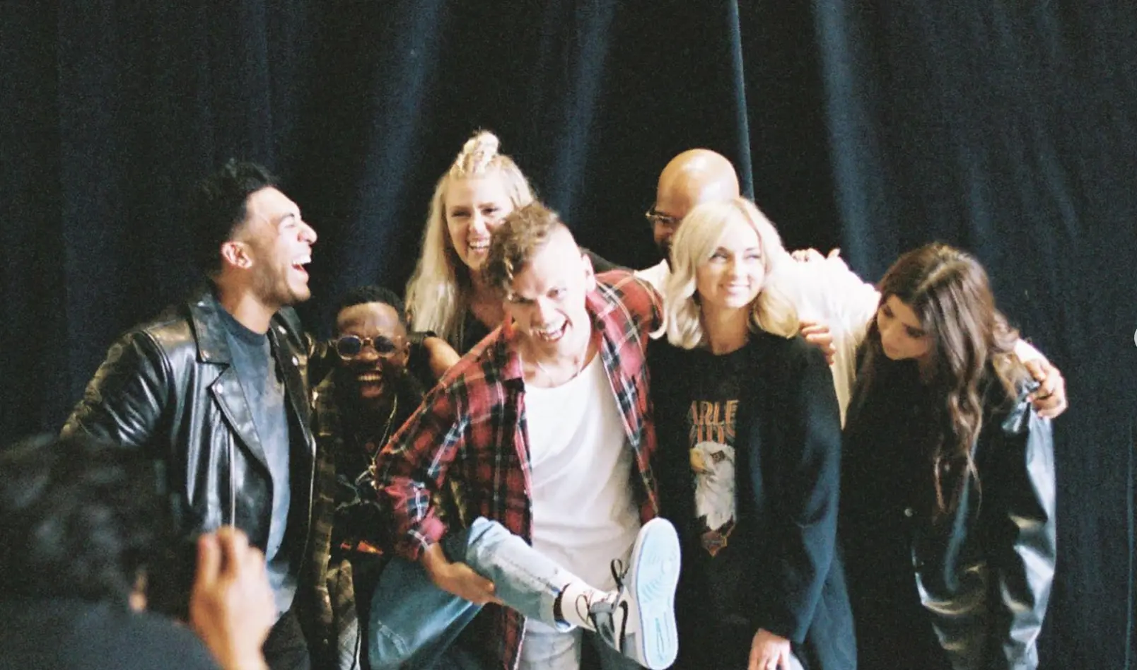 elevation worship taking a photo together