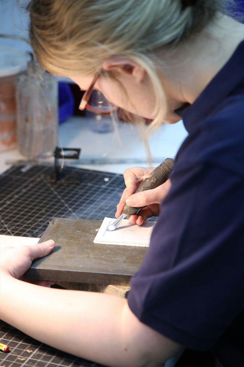 Mount Street Printers prepping the printing plates 