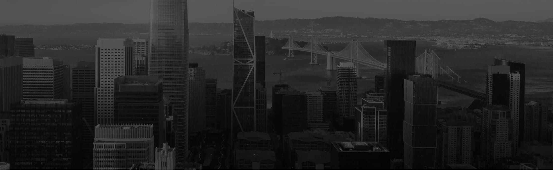 Black and white photo of city