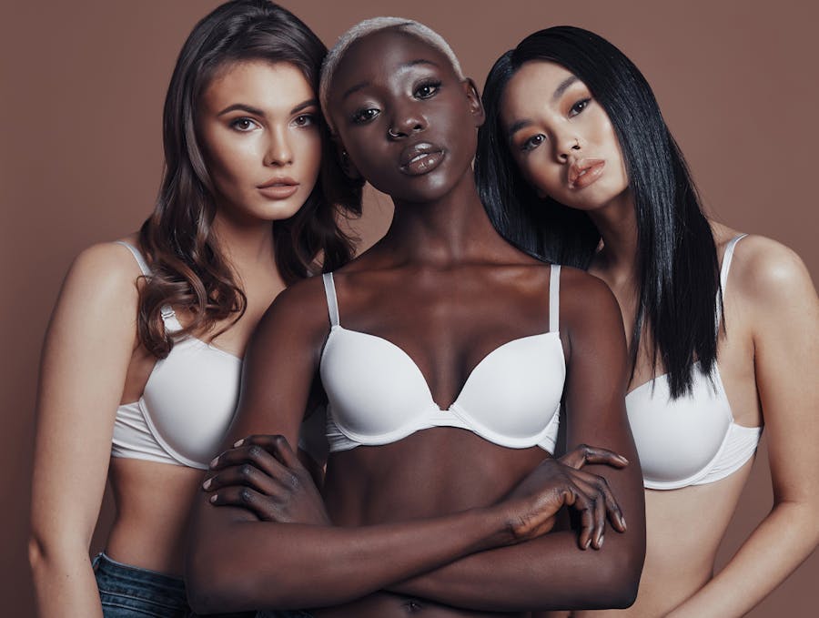 Women wearing bras