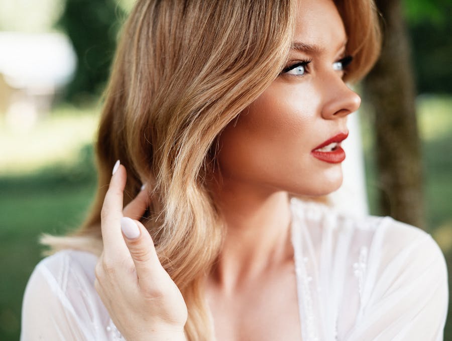 Woman with blonde hair