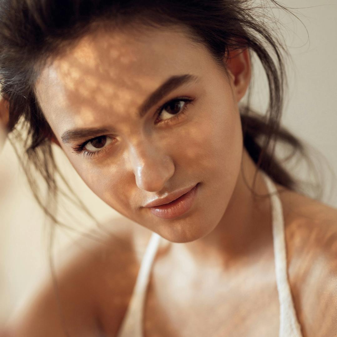 Woman with brown hair