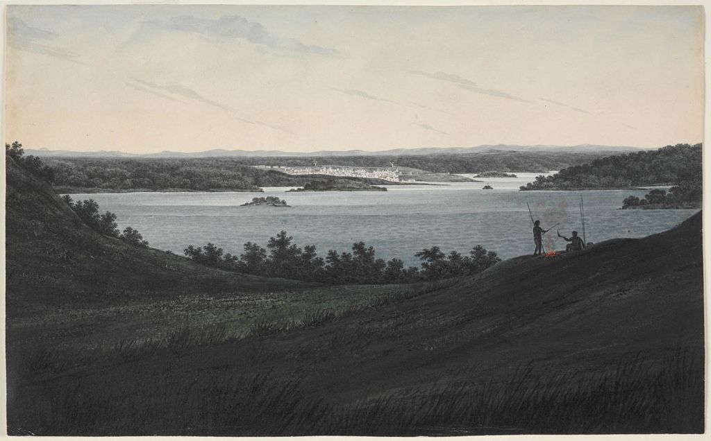 A view of Sydney NSW entering the heads. (Mitchell Library, State Library of NSW)