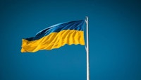 Wapperende vlag van Oekraïne