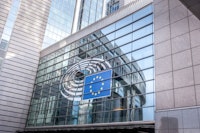 decoratief: gebouw van de EU in Brussel