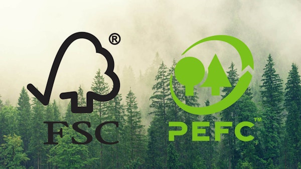 Logo van FSC en het logo van PEFC