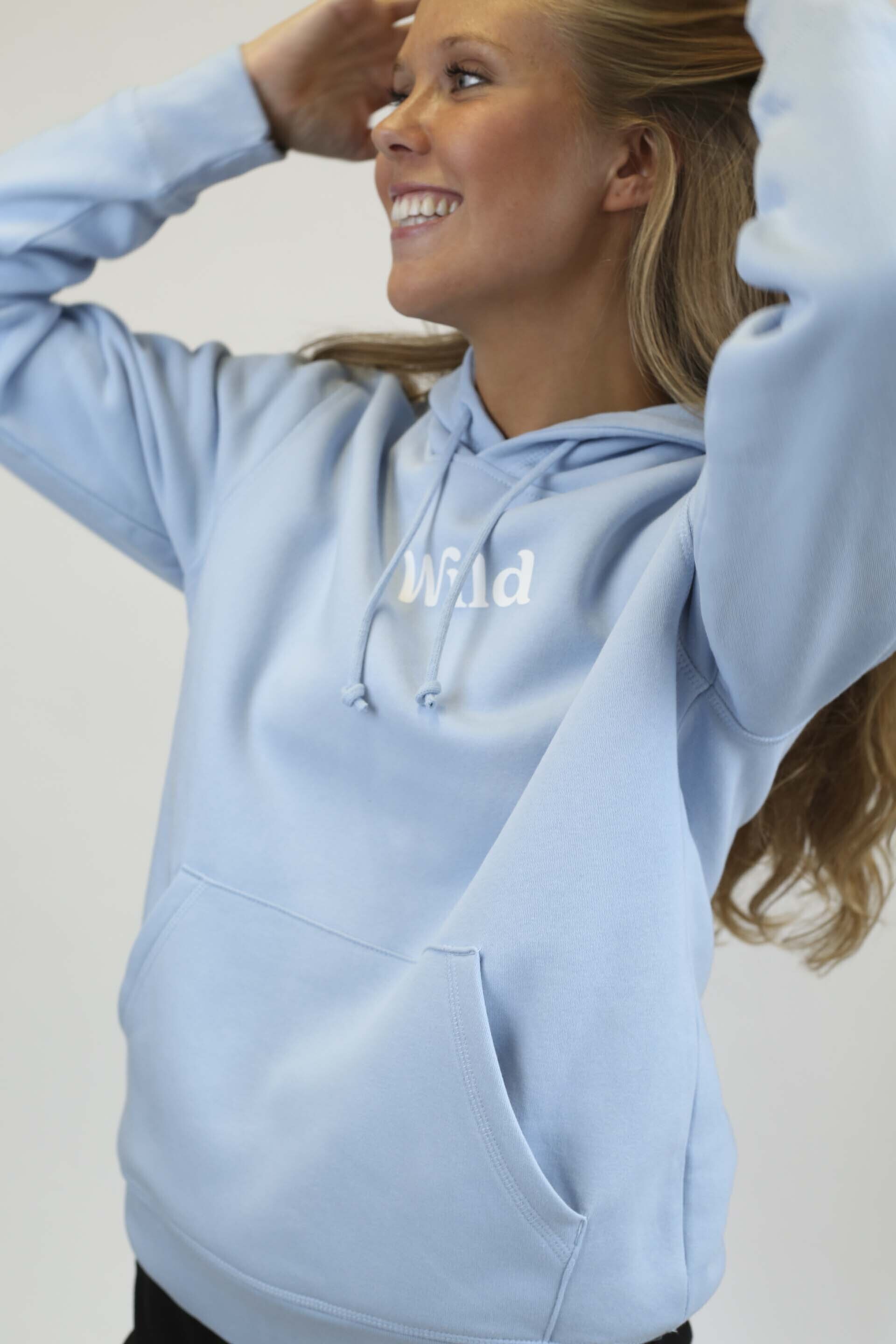 Light blue hoodie clearance womens