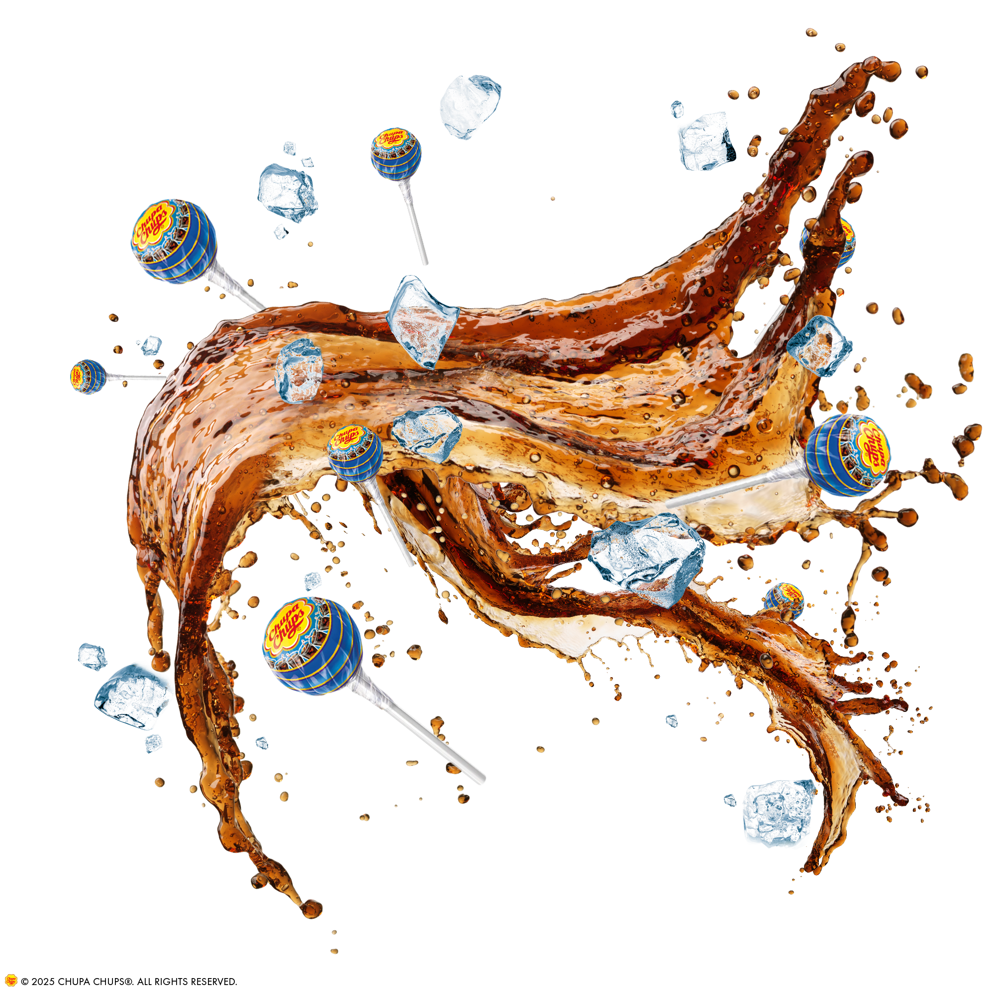 Caption: a picture of a piece of bacon with ice cubes