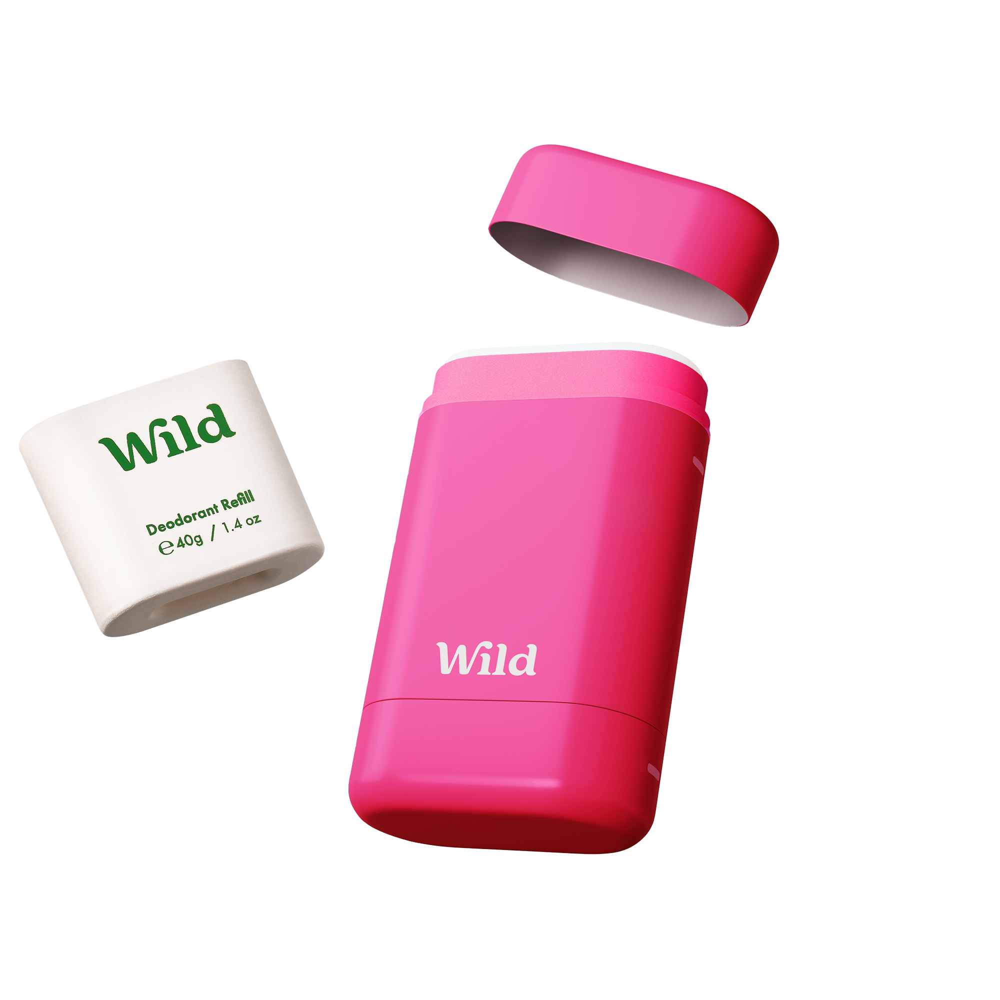 Bildunterschrift: eine rosa-weiße Pillenflasche neben einer rosa-weißen Pillenflasche