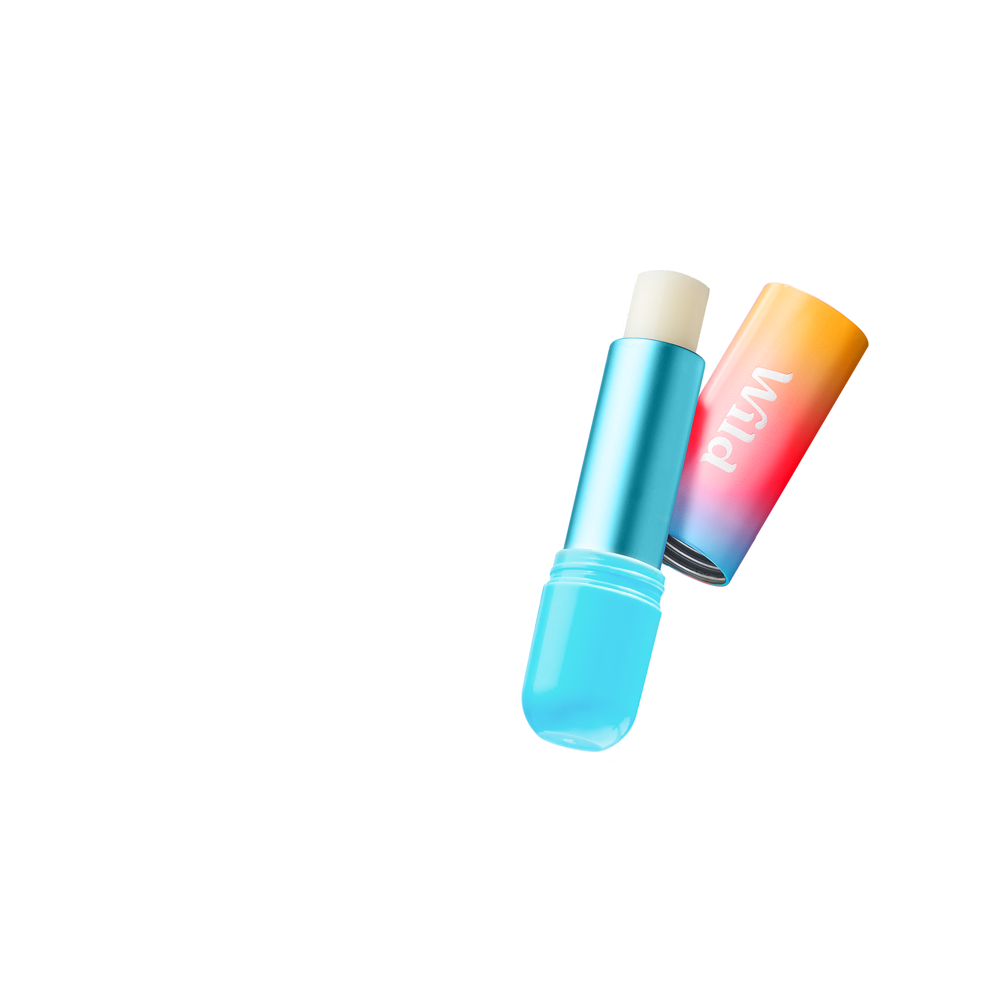 Caption: a tube of lip bale on a white background