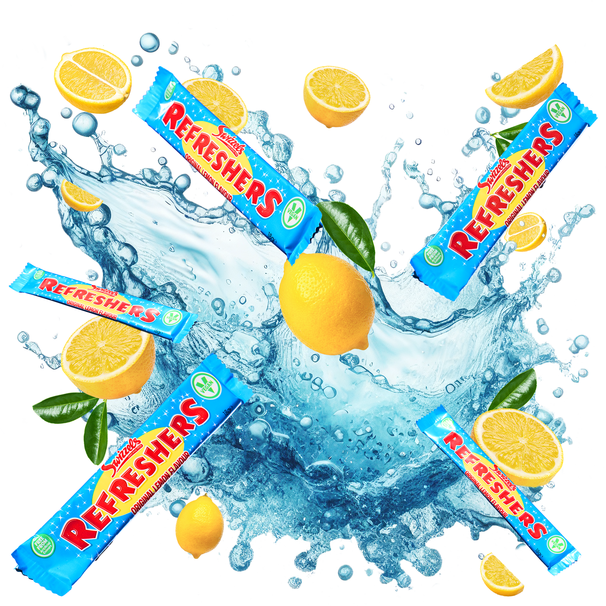 Caption: a group of oranges floating in the water