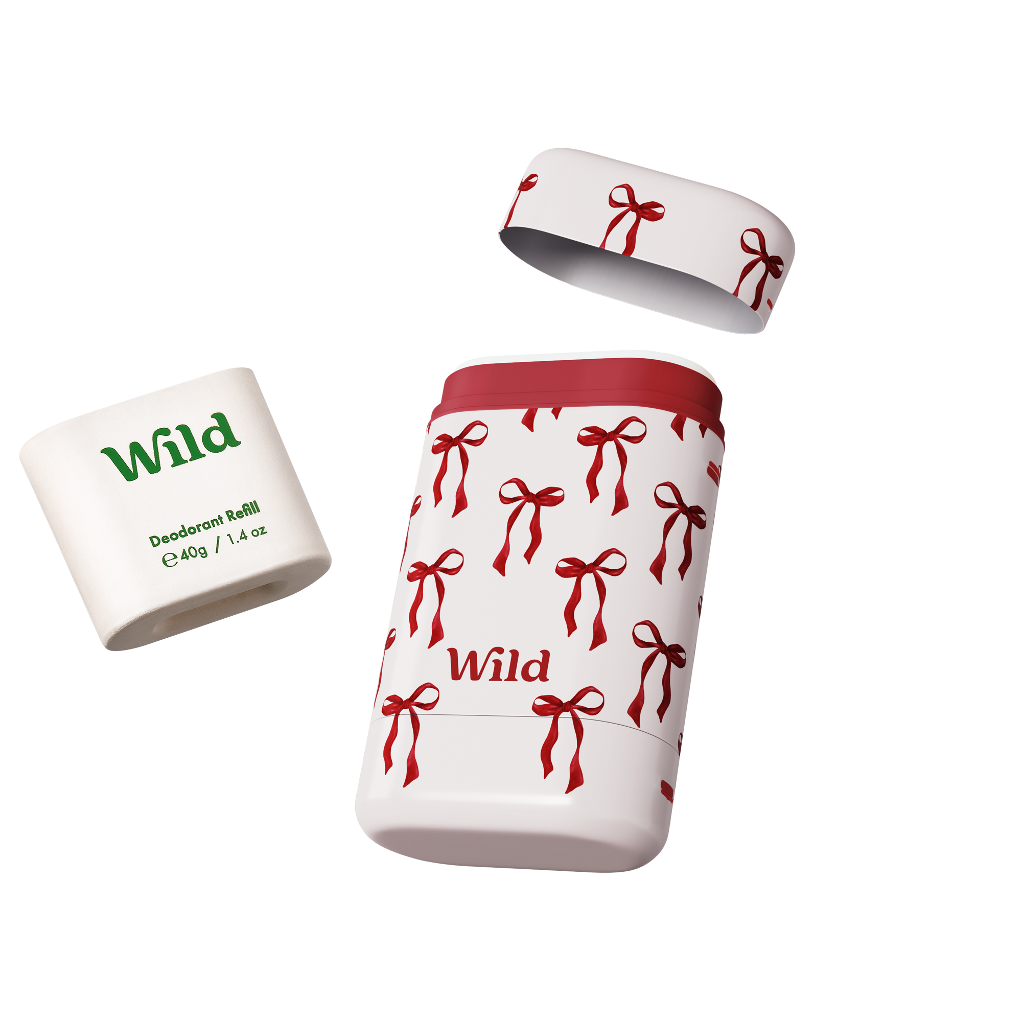 Caption: a couple of white and red items on a white surface