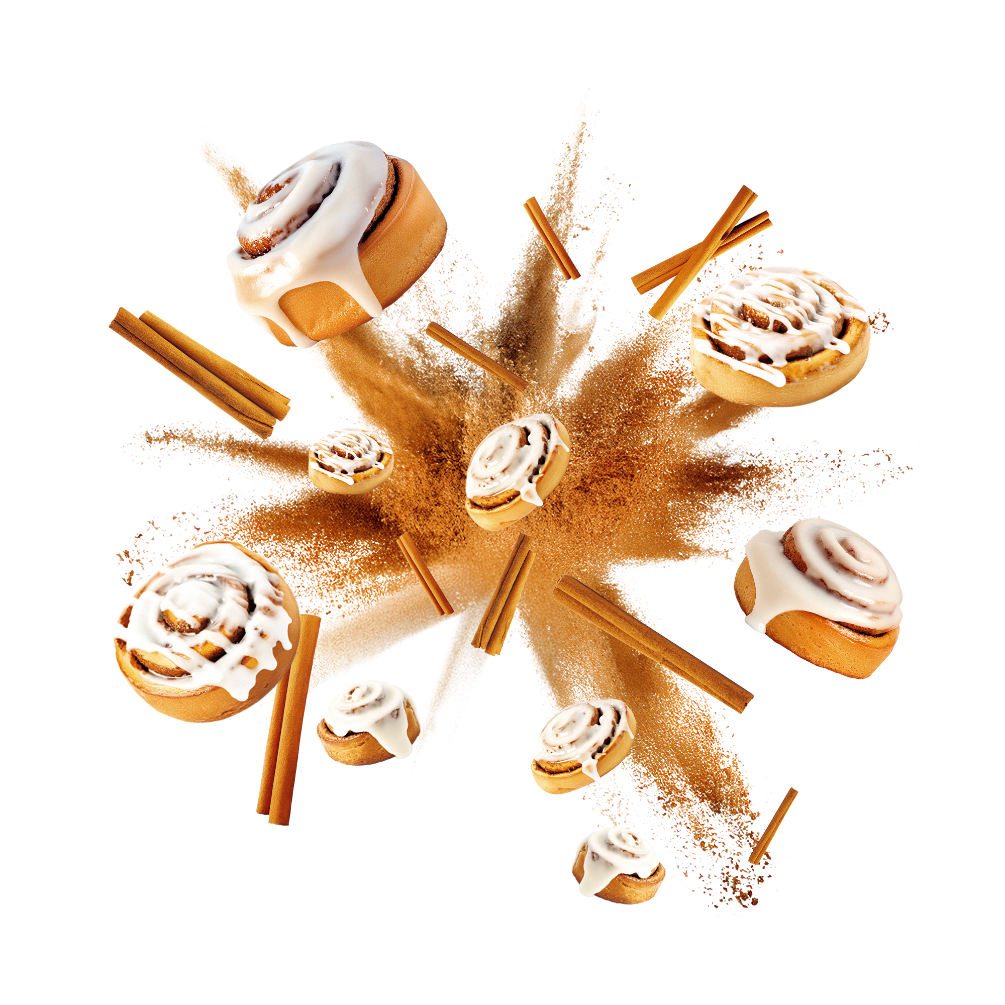 Bijschrift: een groep desserts op elkaar