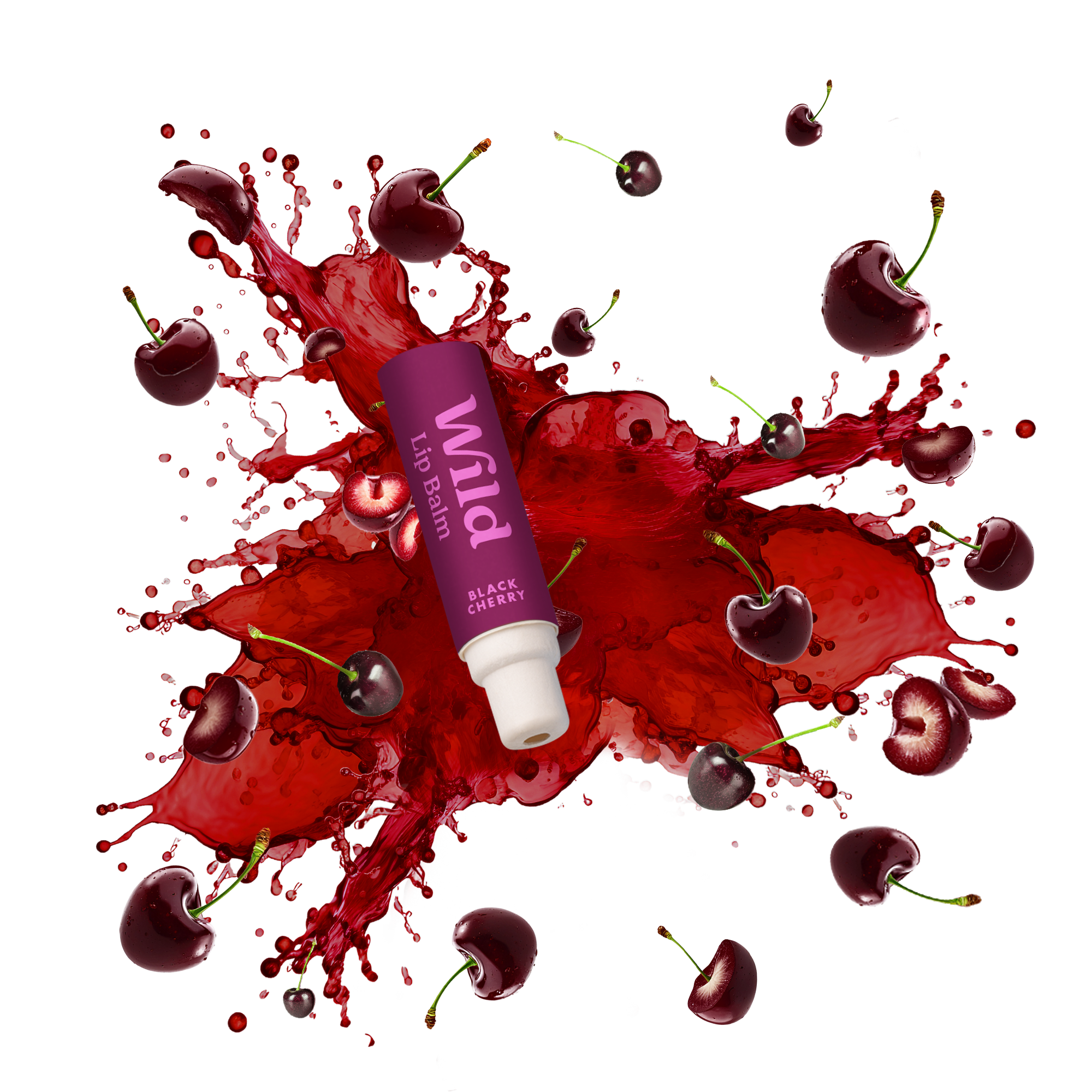 Pie de foto: un tubo de bálsamo labial sobre una sustancia roja