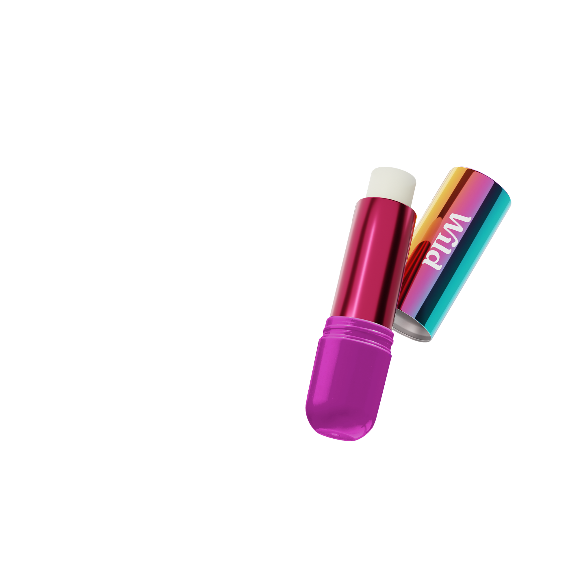 Pie de foto: dos coloridas balas de labio sentadas una al lado de la otra