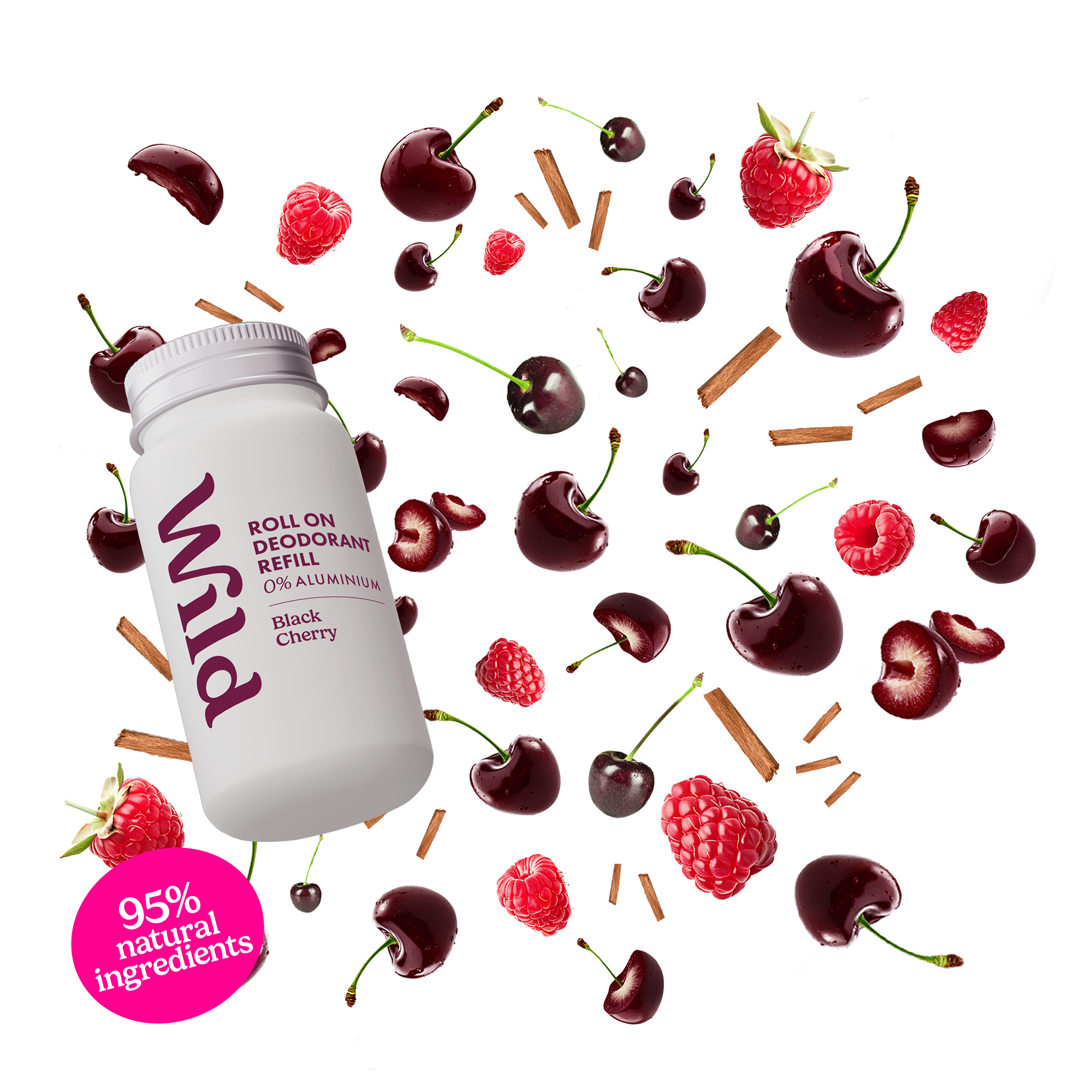 Caption: a jar of jam surrounded by cherries and cherries