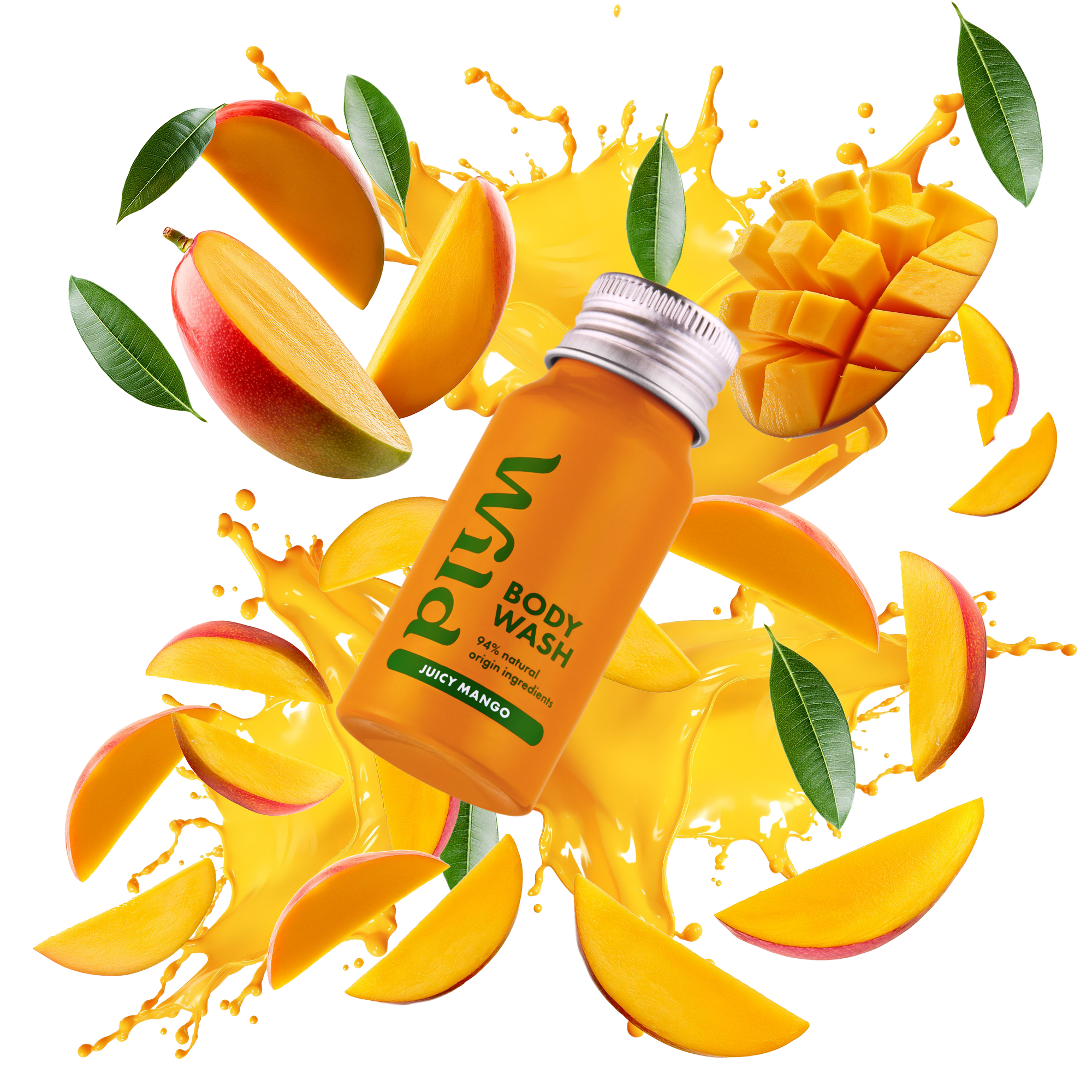 Caption: a bottle of vitamin drink surrounded by fruit