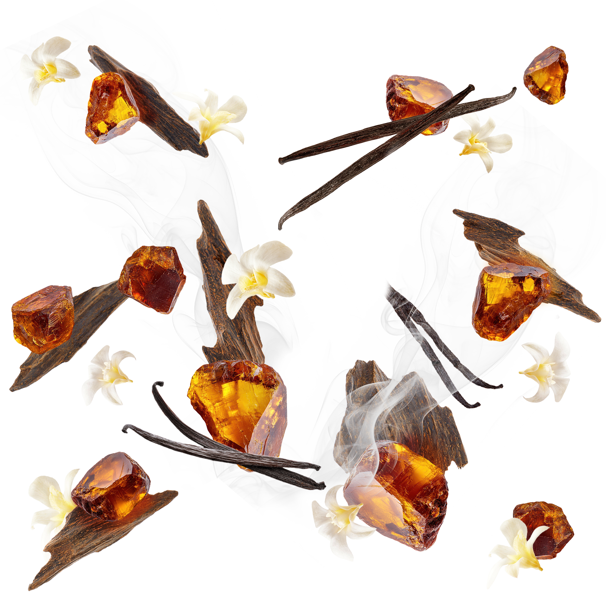 Caption: a group of small pieces of glass sitting on top of a table