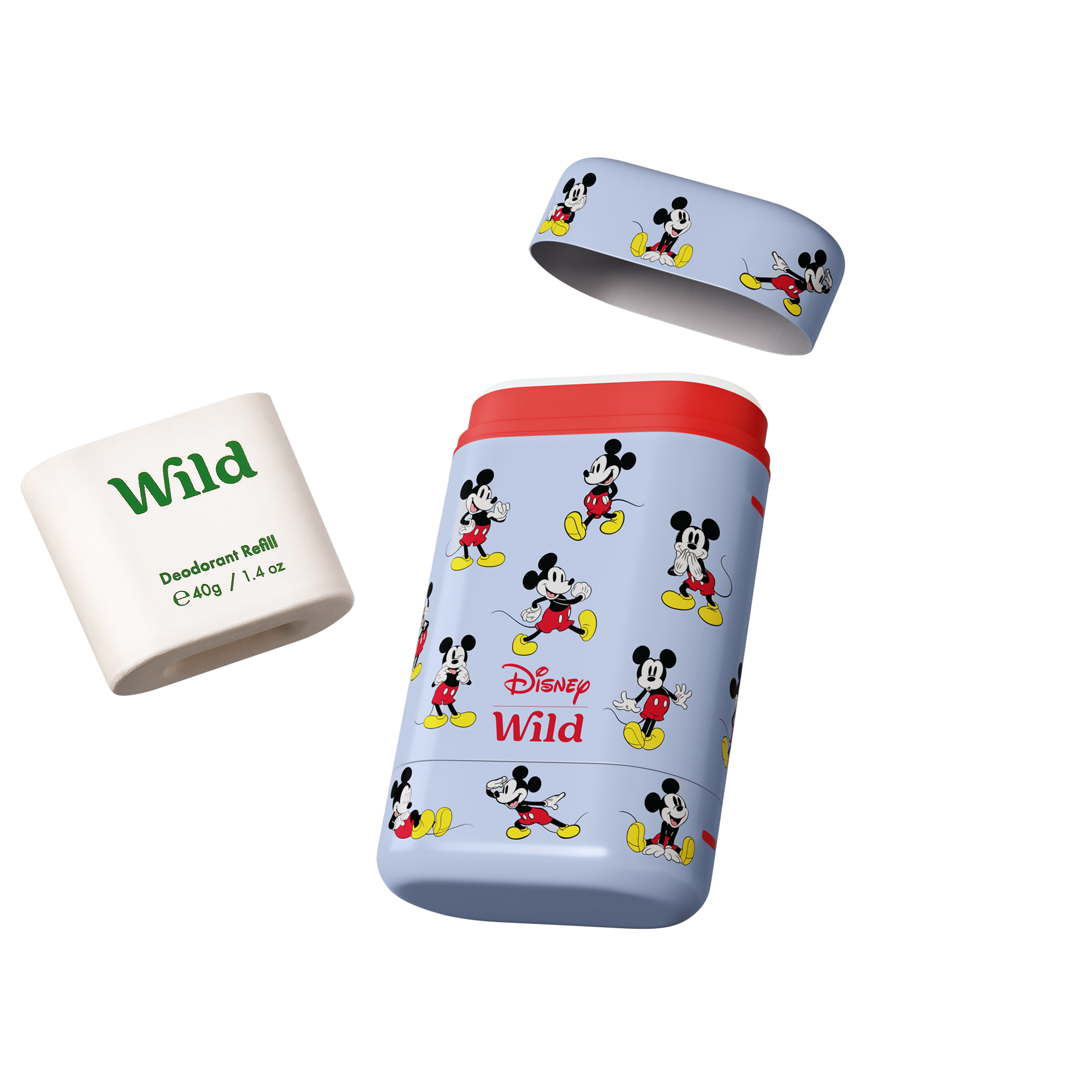 Caption: a couple of mickey mouses on a white background
