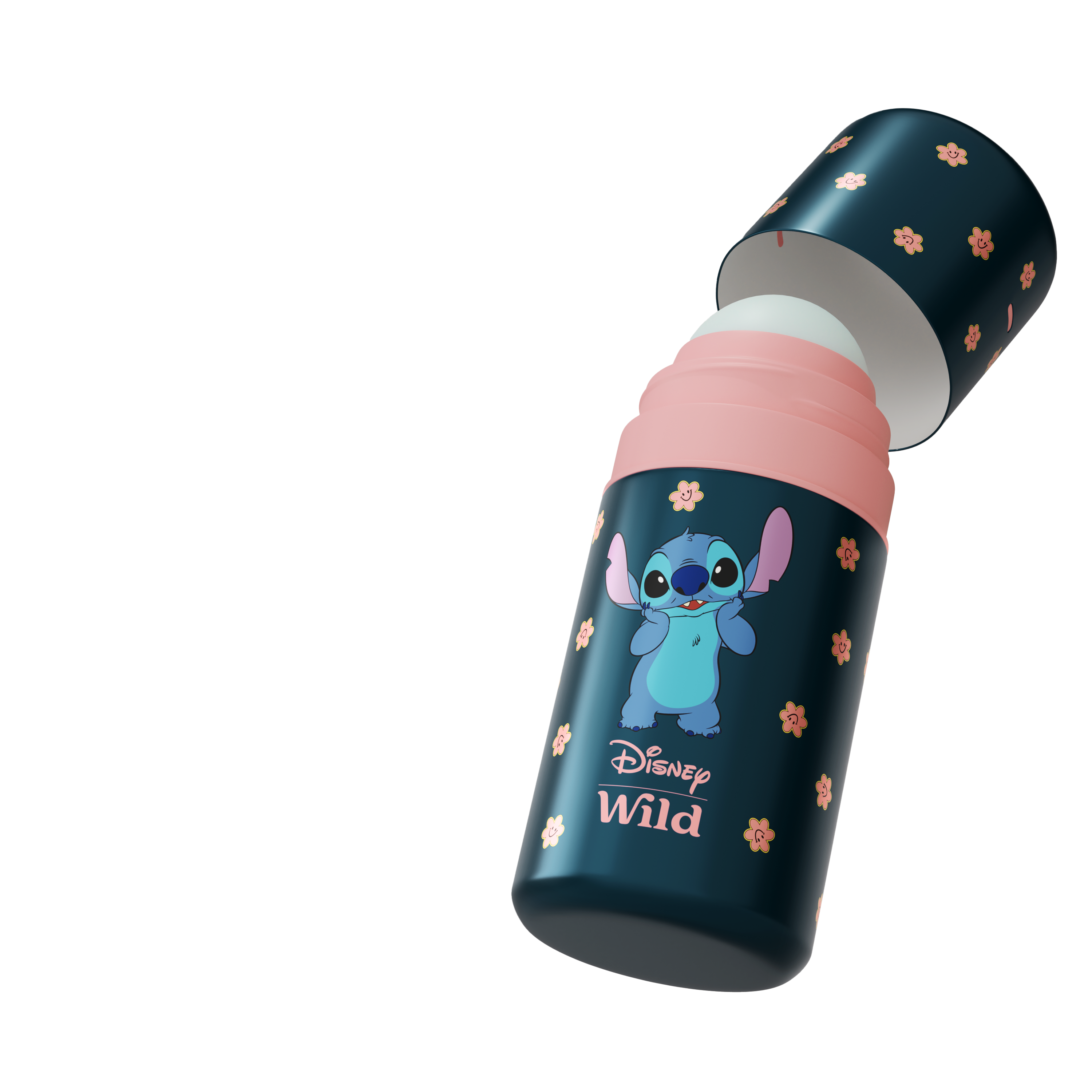 Bijschrift: een blauw-roze drinkbeker met een stripfiguur erop