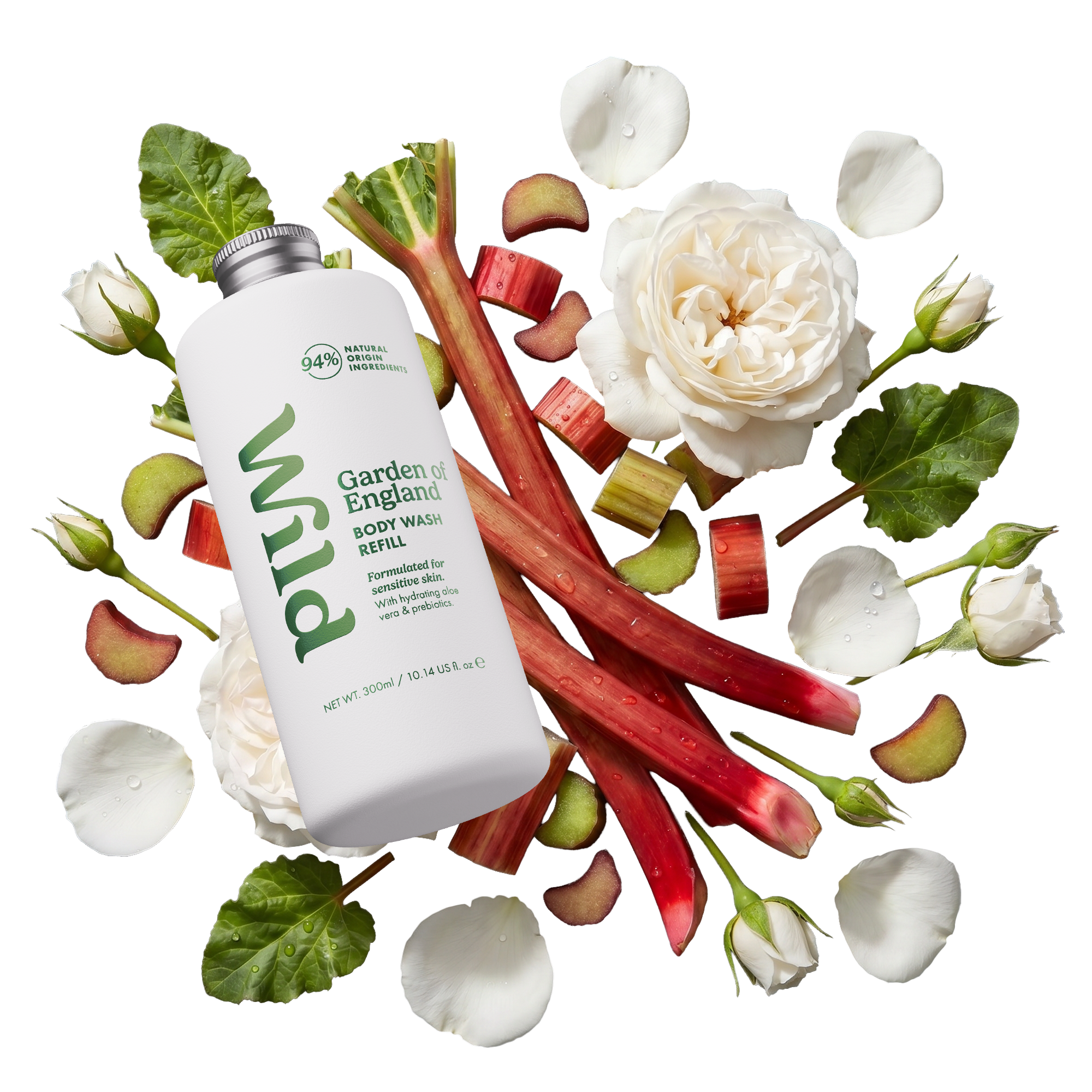 Caption: a bottle of gatorine energy drink surrounded by flowers