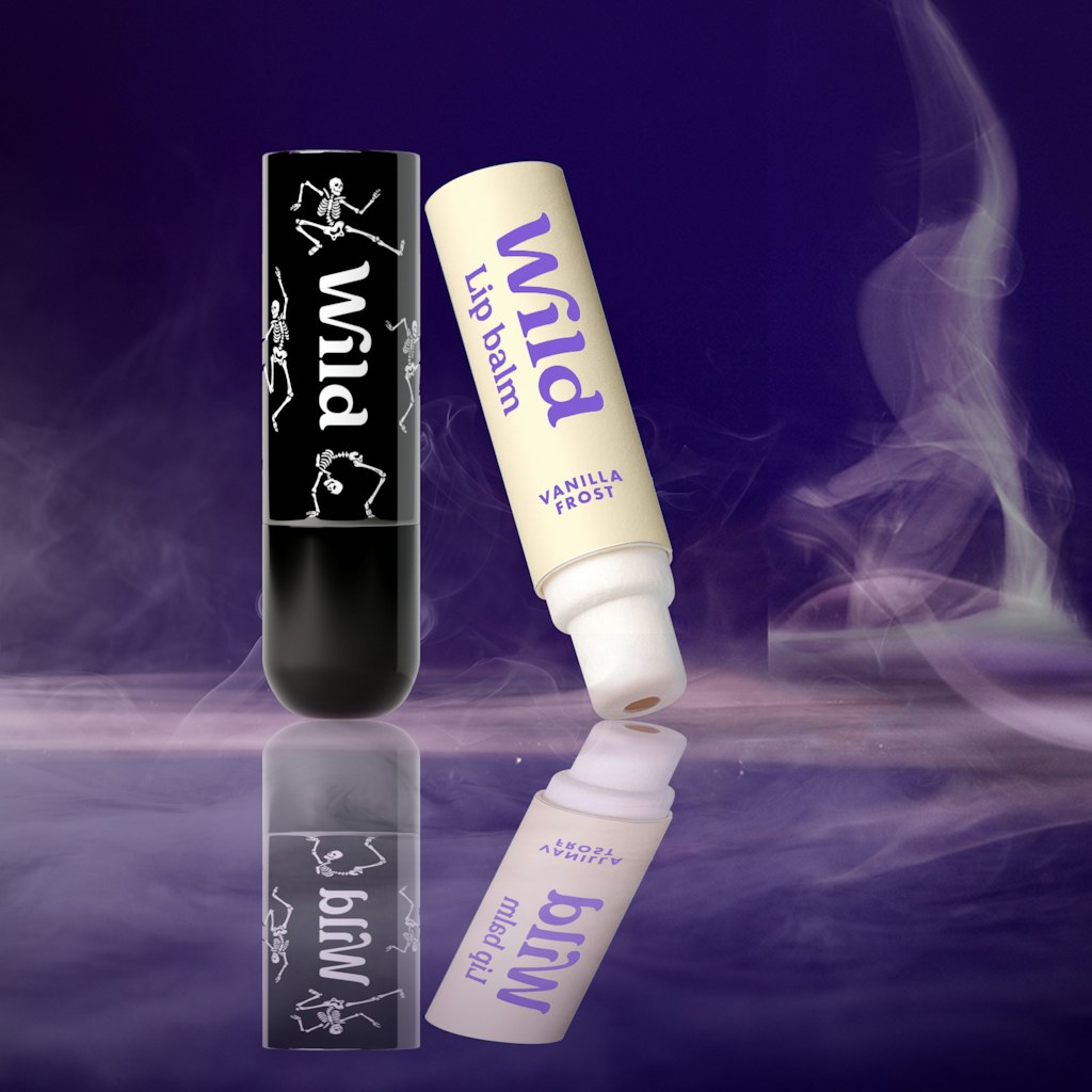 Wild Halloween lip balm starter pack with skeleton design