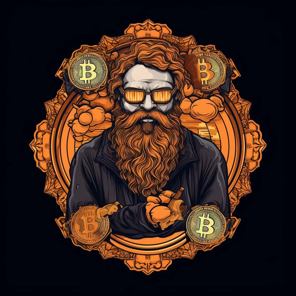 Bitcoin Satoshi Bearded Man